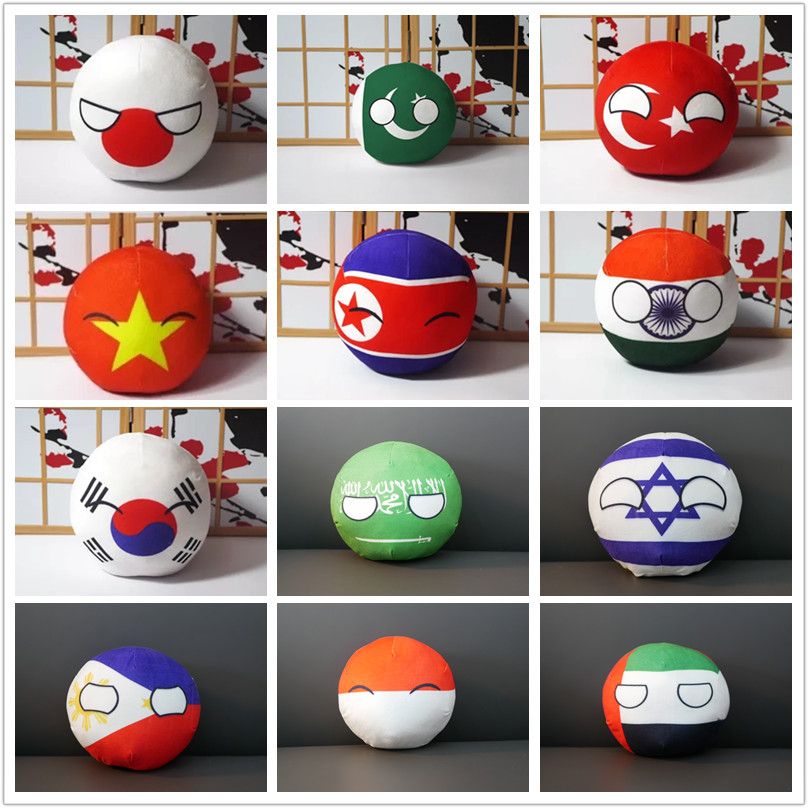 Board Game Yokohama - Countryballs Pluszowa lalka Japonia Pakistan Korea