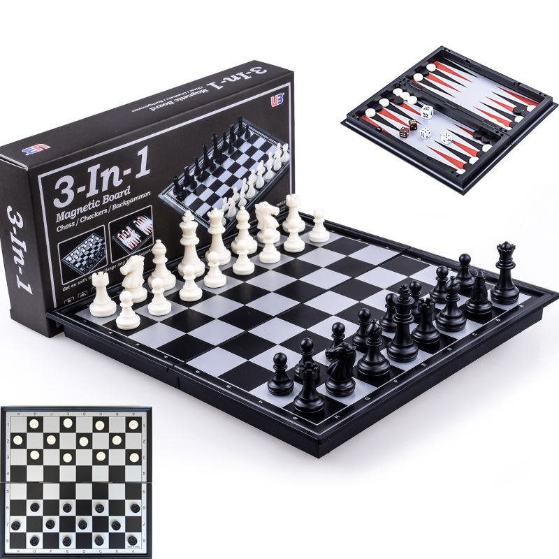 Board Game Ludo - Składana Magnetyczna Gra Szachowa 25CM Warcaby