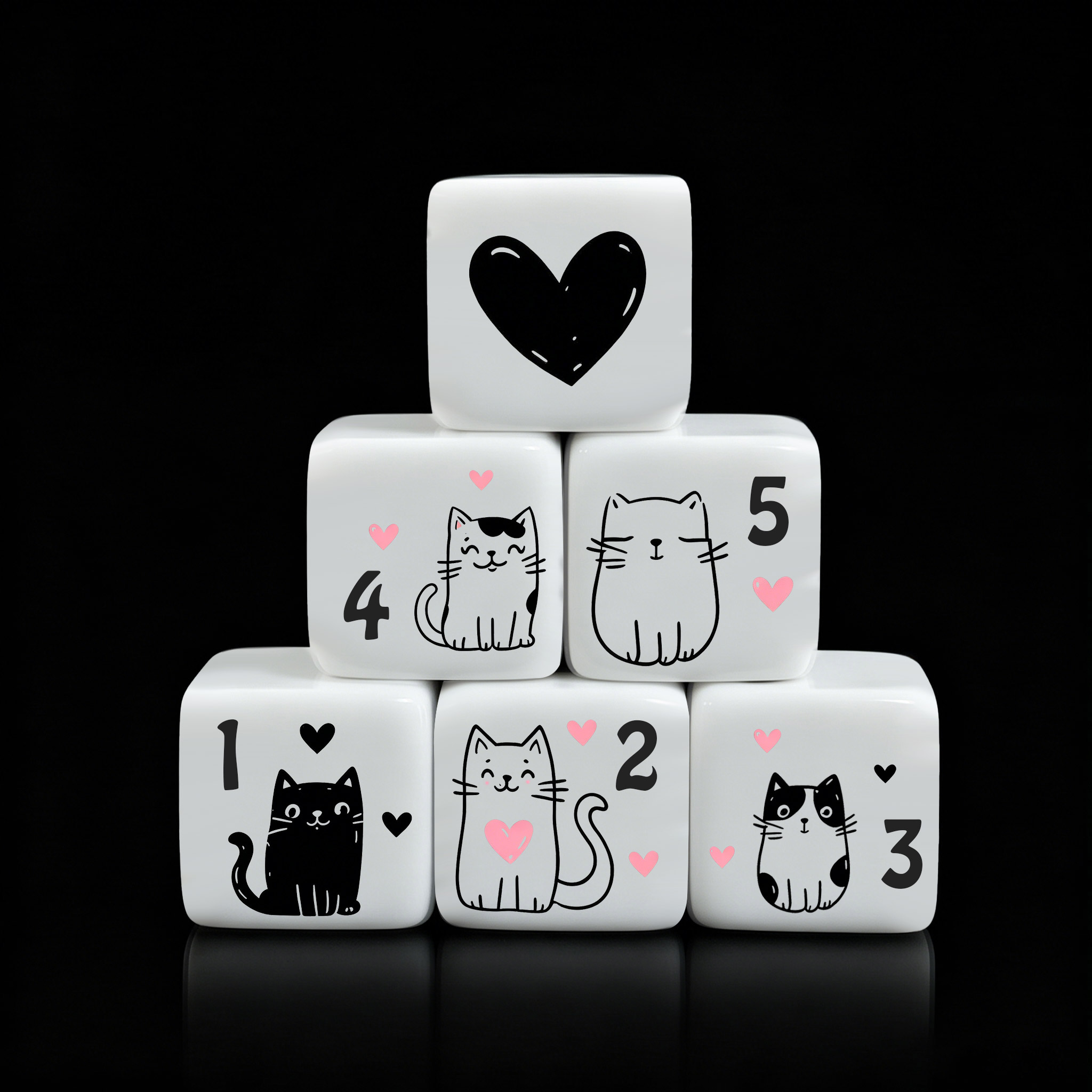 Board Game Illustration - 12 sztuk/zestaw 16mm Urocze Kostki w