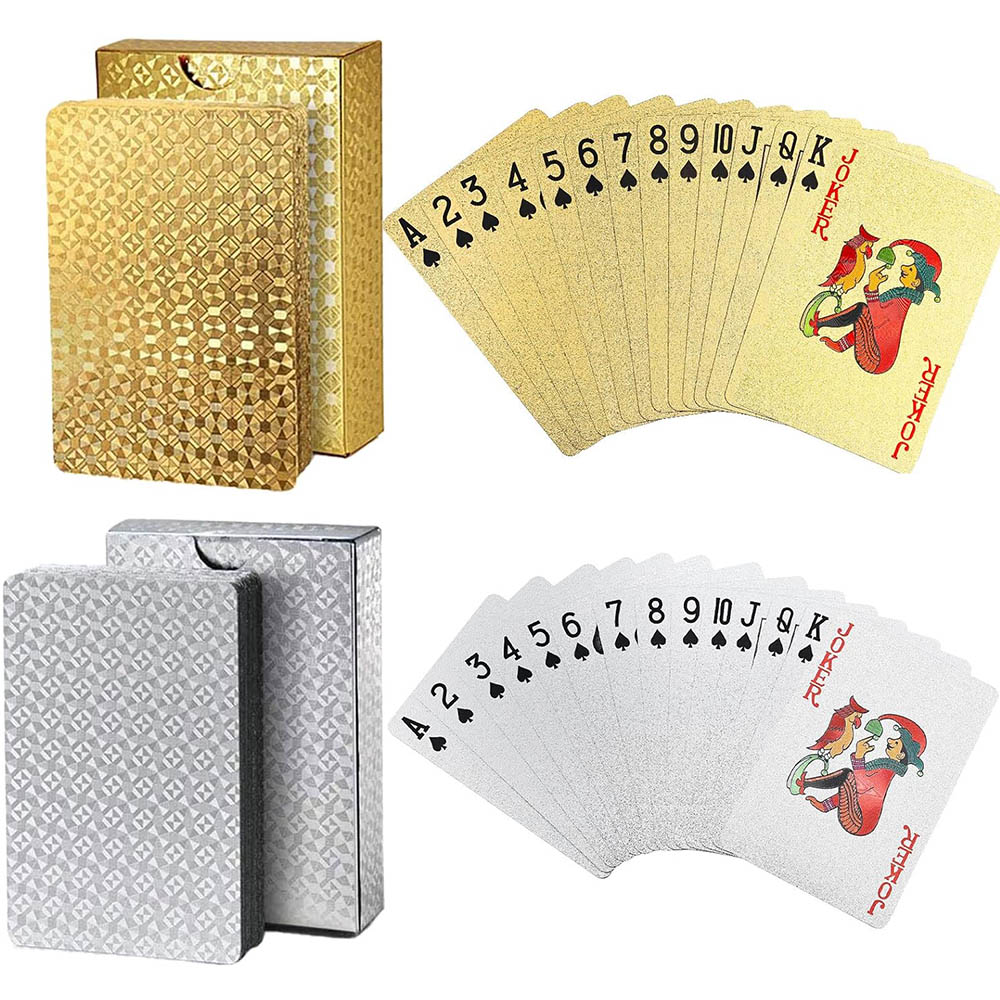 Board Game Illustration - Karty do gry Wodoodporne złote plastikowe