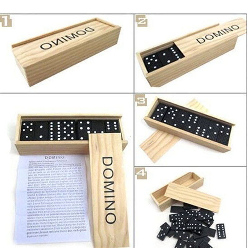28 sztuk/zestaw Drewniane Domi – Board Game Ludo recenzja i cena
