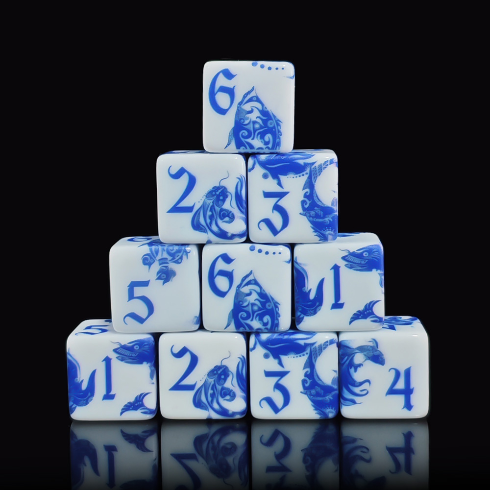 12 sztuk niebiesko-białych koś – Board Game Live recenzja i cena