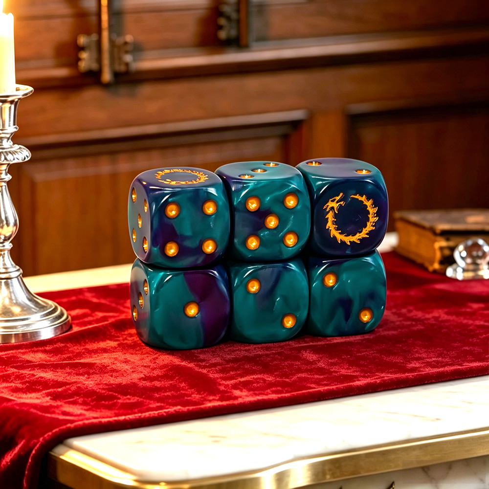 Zestaw 6 kostek D6 w kolorze z – Board Game Live recenzja i cena