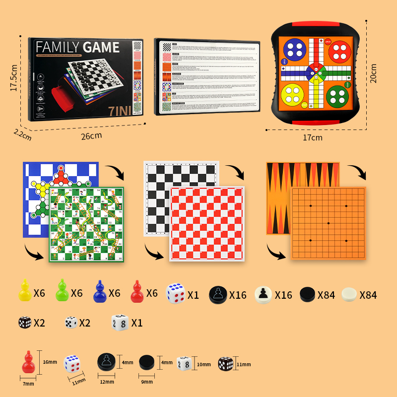 Zestawy gier planszowych 3-w-1 – Board Game Ludo recenzja i cena
